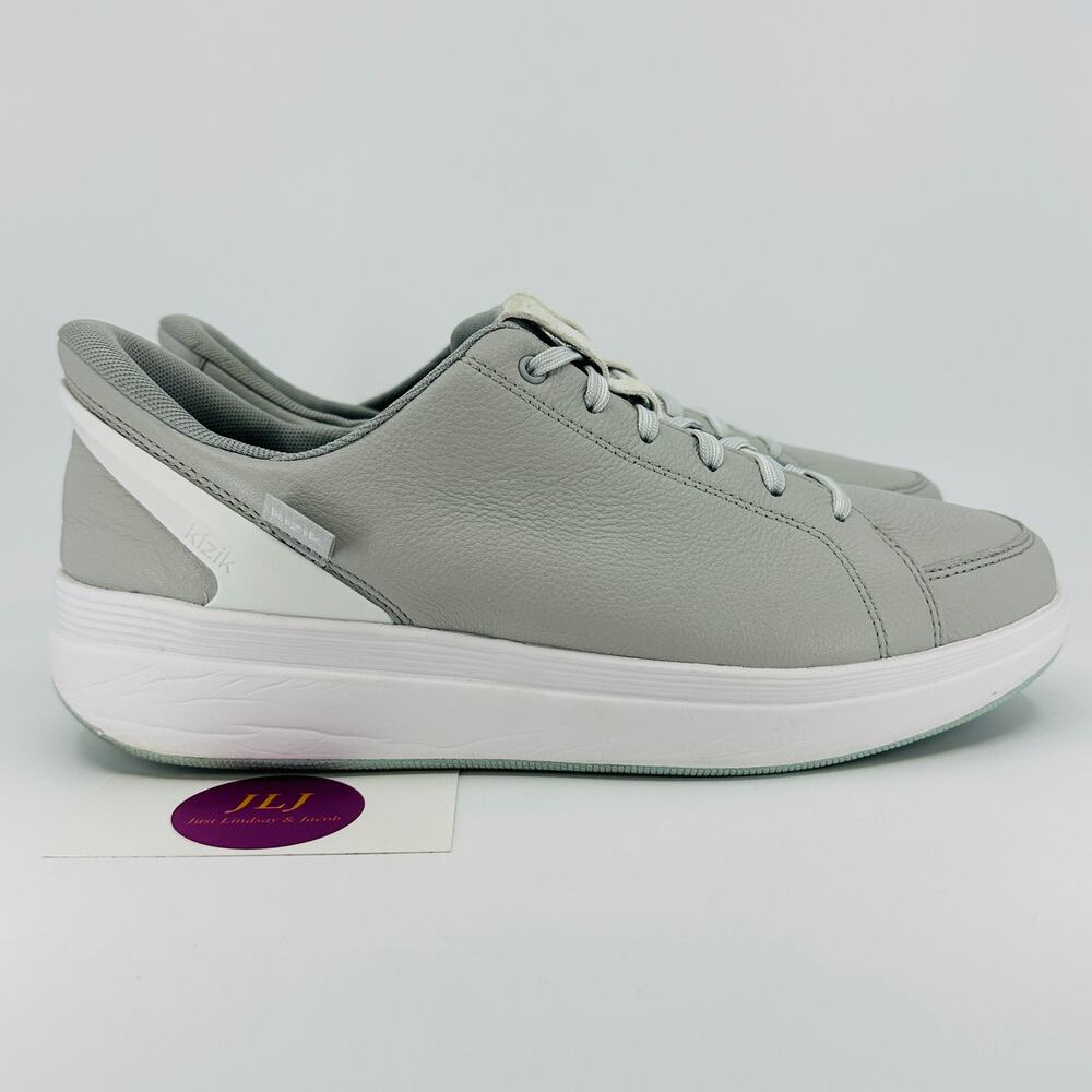 Kizik Women's Sydney Harbor Mist Leather Hands Free Slip On Sneakers Size 10